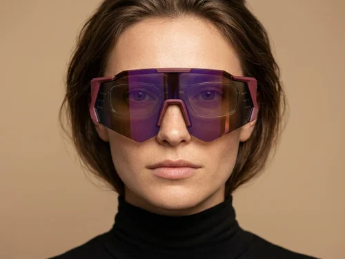 Gafas de sol de plástico rojas estilo aviador # BS2426-0015