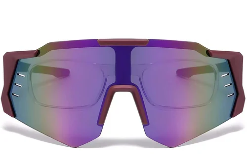 Gafas de sol de plástico rojas estilo aviador # BS2426-0015