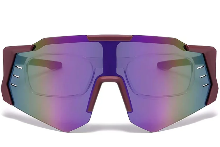 Gafas de sol de plástico rojas estilo aviador # BS2426-0015