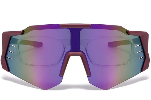 Aviator Red Plastic Sunglasses #BS2426-0015