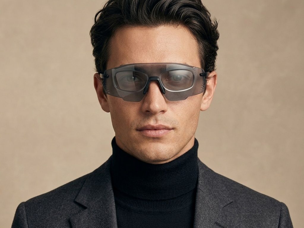 Piloten-Sonnenbrille aus schwarzem Kunststoff #BS2426-0017