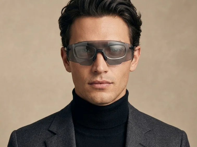 Gafas de sol de aviador de plástico negro #BS2426-0017