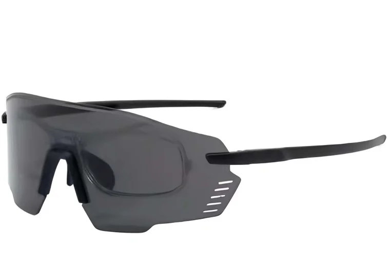 Occhiali da sole modello aviatore in plastica nera #BS2426-0017