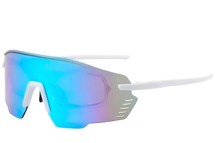 Gafas de sol de plástico blancas estilo aviador # BS2426-0019