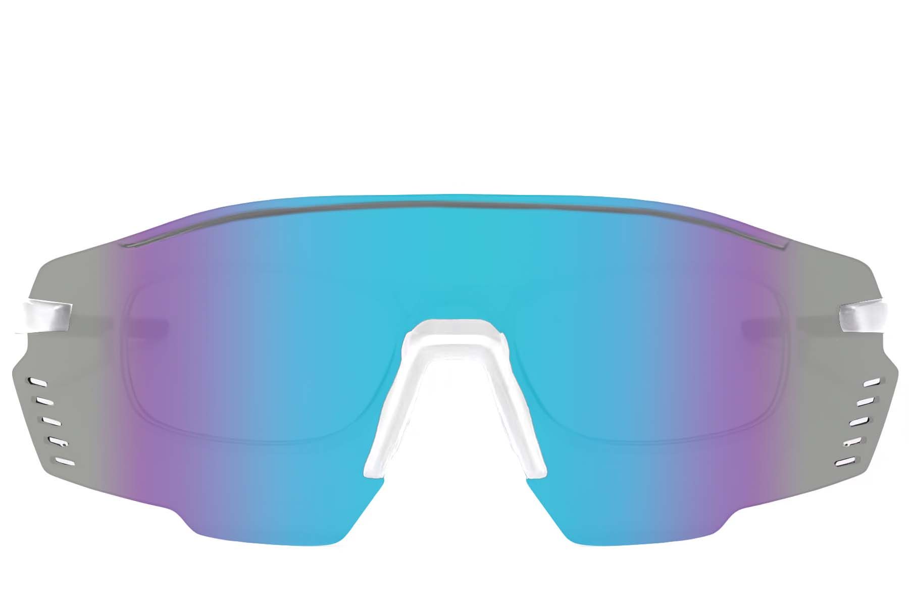 Gafas de sol de plástico blancas estilo aviador # BS2426-0019