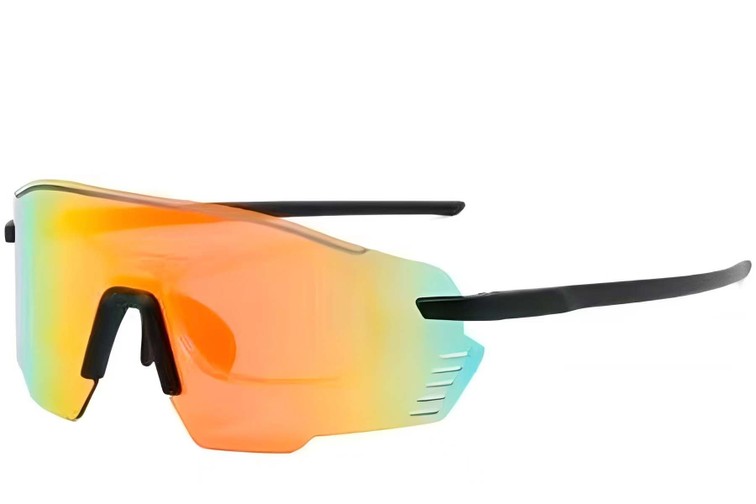 Gafas de sol de aviador de plástico negro #BS2426-0020