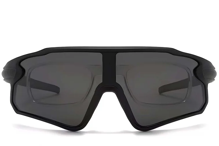 Aviator Black Plastic Polarized Sunglasses #BS2426-0021