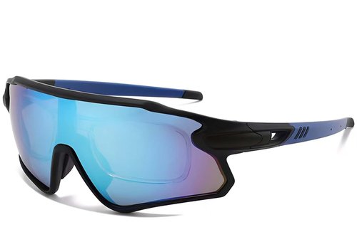 Gafas de sol polarizadas de plástico negro estilo aviador # BS2426-0022