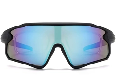 Aviator Black Plastic Polarized Sunglasses #BS2426-0022