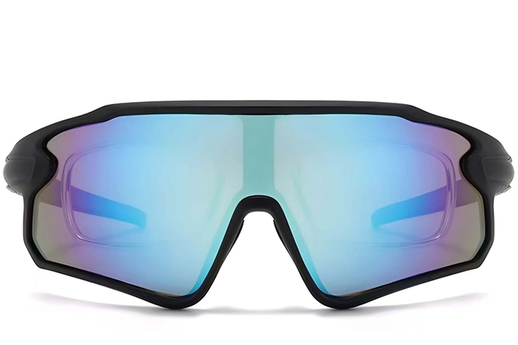 Aviator Black Plastic Polarized Sunglasses #BS2426-0022