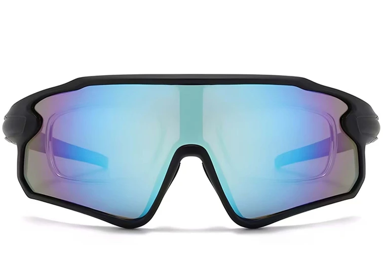 Aviator Black Plastic Polarized Sunglasses #BS2426-0022