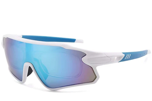 Aviator White Plastic Polarized Sunglasses #BS2426-0023