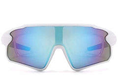 Aviator White Plastic Polarized Sunglasses #BS2426-0023