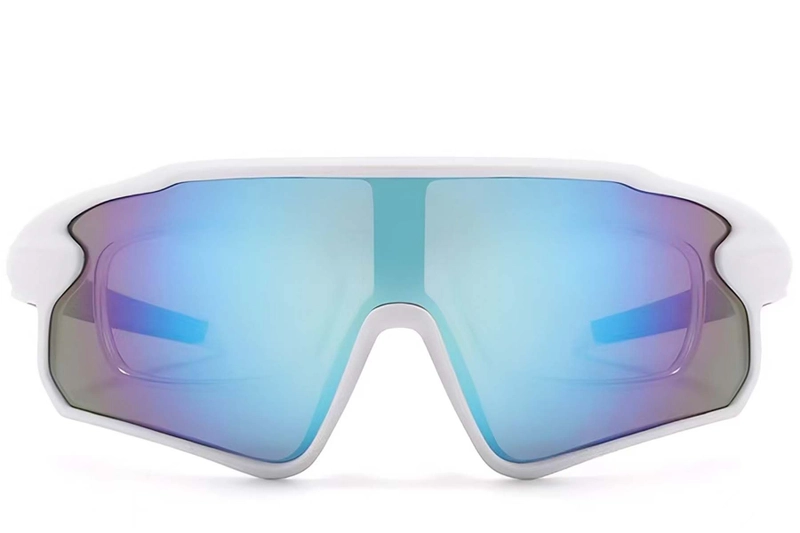 Aviator White Plastic Polarized Sunglasses #BS2426-0023