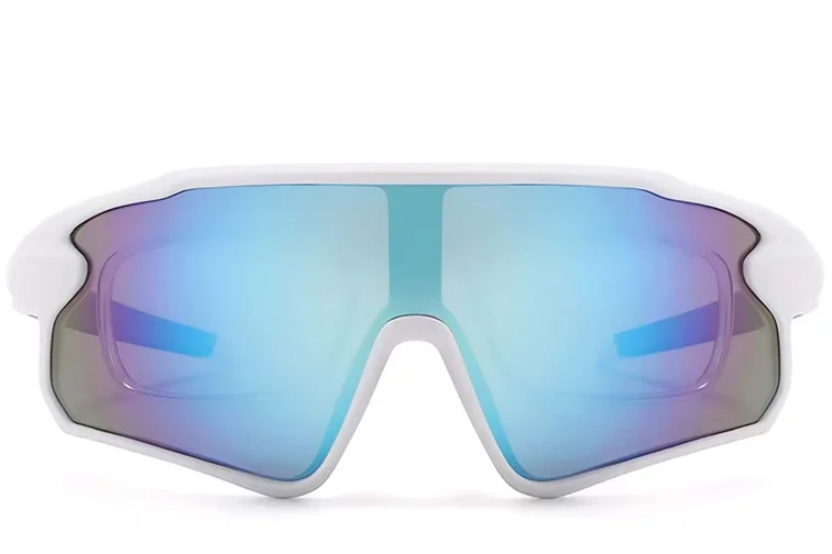 Aviator White Plastic Polarized Sunglasses #BS2426-0023