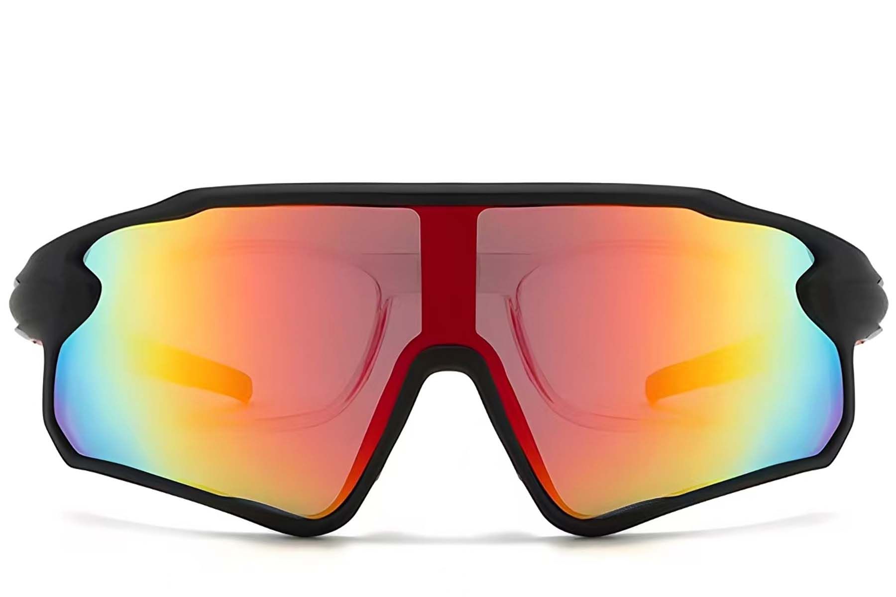 Aviator Black Plastic Polarized Sunglasses #BS2426-0024