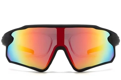 Aviator Black Plastic Polarized Sunglasses #BS2426-0024