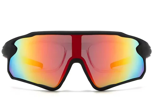 Gafas de sol polarizadas de plástico negro estilo aviador # BS2426-0024