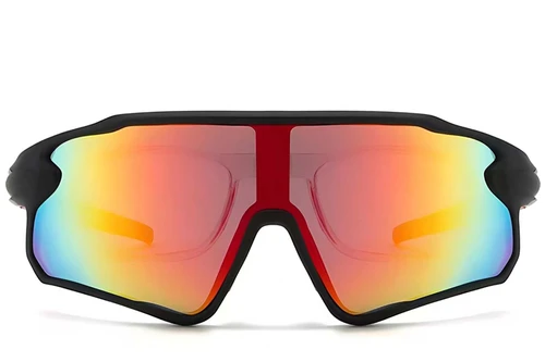 Aviator Black Plastic Polarized Sunglasses #BS2426-0024