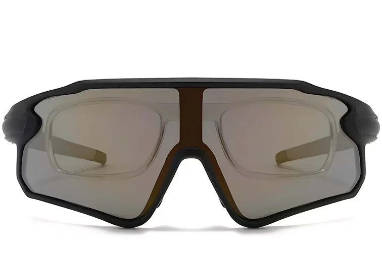 Aviator Black Plastic Polarized Sunglasses #BS2426-0025