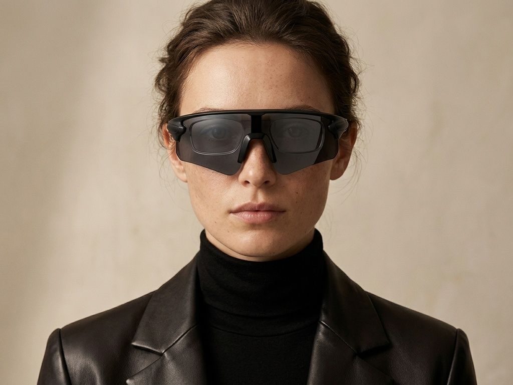 Polarisierte Pilotensonnenbrille aus schwarzem Kunststoff #BS2426-0026