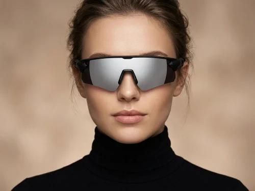Gafas de sol polarizadas de plástico negro estilo aviador # BS2426-0027