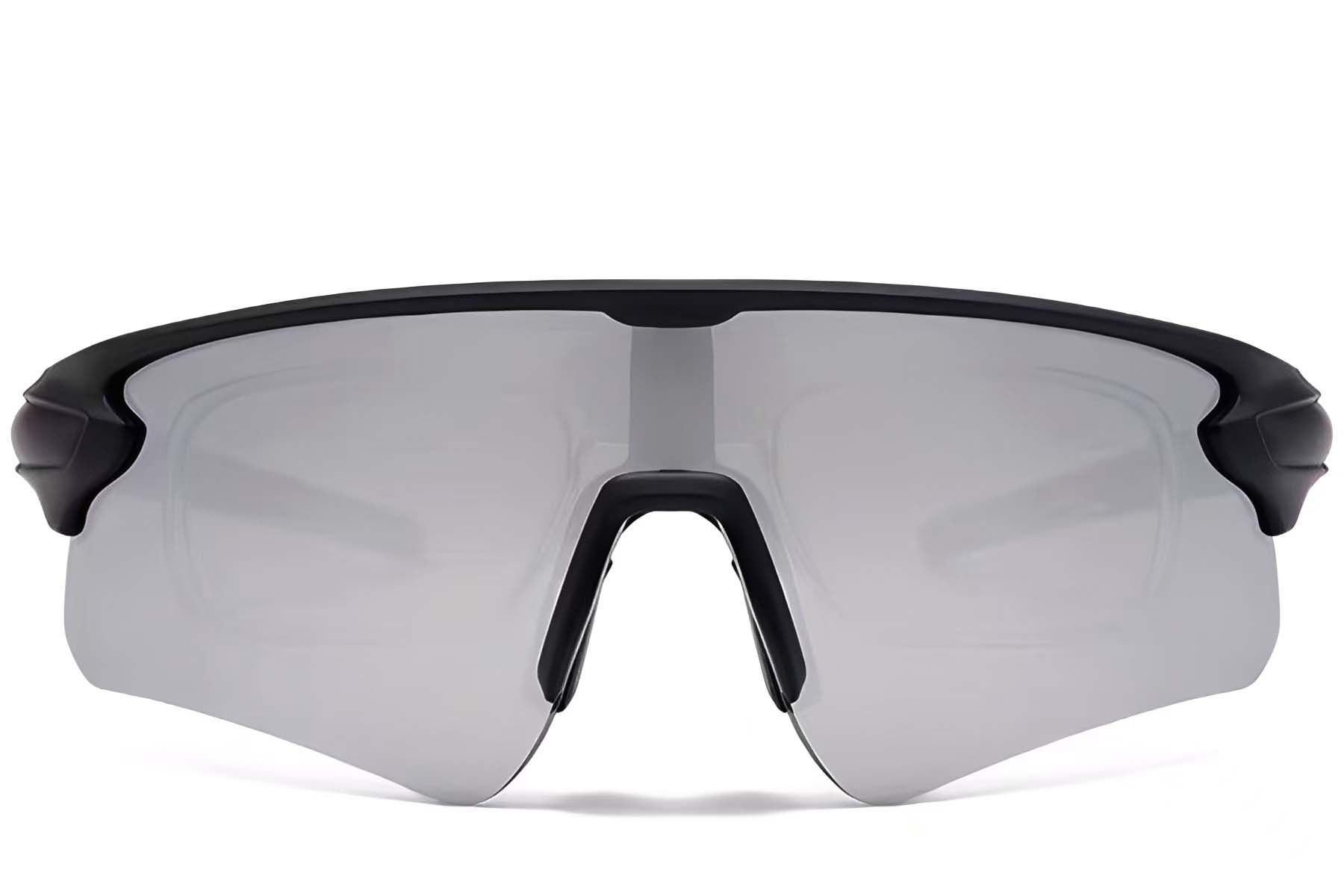 Aviator Black Plastic Polarized Sunglasses #BS2426-0027