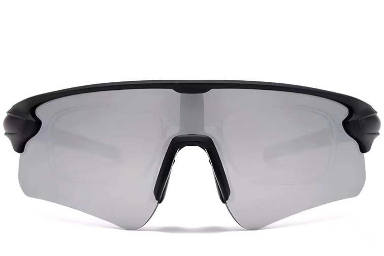 Aviator Black Plastic Polarized Sunglasses #BS2426-0027