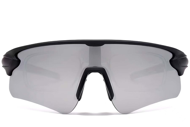 Aviator Black Plastic Polarized Sunglasses #BS2426-0027