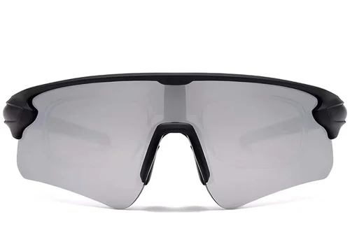 Gafas de sol polarizadas de plástico negro estilo aviador # BS2426-0027