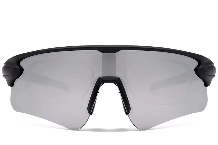 Aviator Black Plastic Polarized Sunglasses #BS2426-0027
