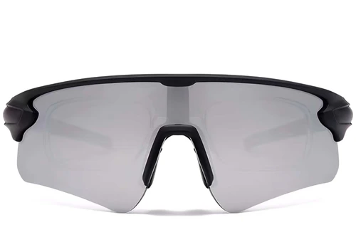 Aviator Black Plastic Polarized Sunglasses #BS2426-0027