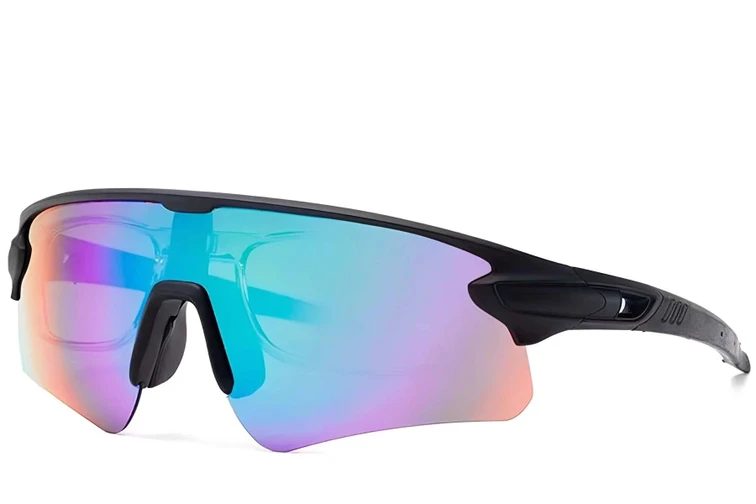 Gafas de sol polarizadas de plástico negro estilo aviador # BS2426-0028