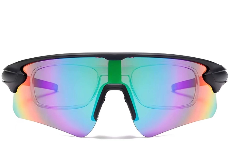 Aviator Black Plastic Polarized Sunglasses #BS2426-0028