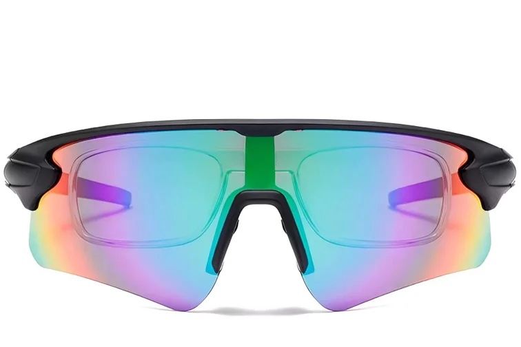 Aviator Black Plastic Polarized Sunglasses #BS2426-0028