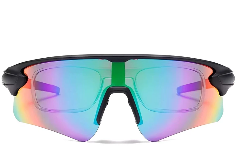 Gafas de sol polarizadas de plástico negro estilo aviador # BS2426-0028