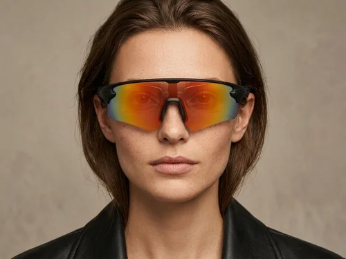 Gafas de sol polarizadas de plástico negro estilo aviador # BS2426-0029