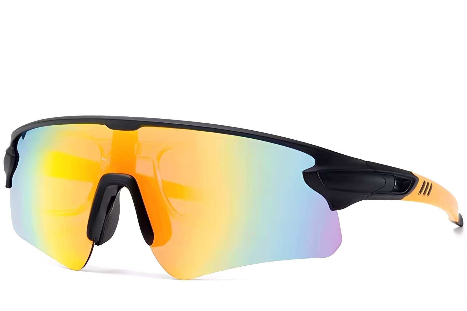 Aviator Black Plastic Polarized Sunglasses #BS2426-0029