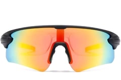 Aviator Black Plastic Polarized Sunglasses #BS2426-0029