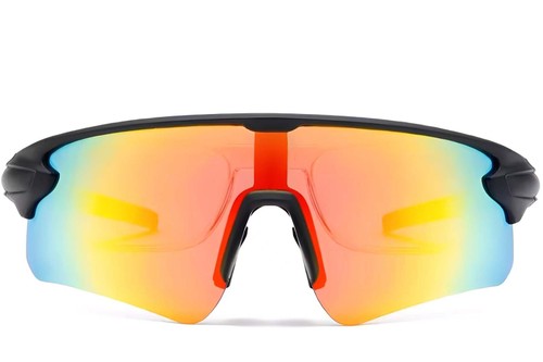 Aviator Black Plastic Polarized Sunglasses #BS2426-0029