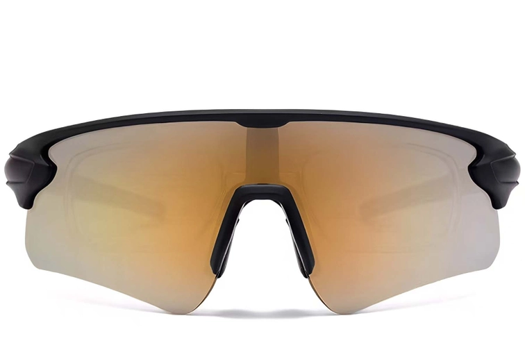 Gafas de sol polarizadas de plástico negro estilo aviador # BS2426-0030