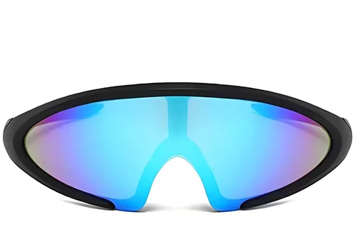 Gafas de sol de plástico negras semi al aire #BS2426-0032