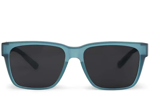 Lunettes de conduite polarisées rectangulaires en plastique bleu #BS2426-0042