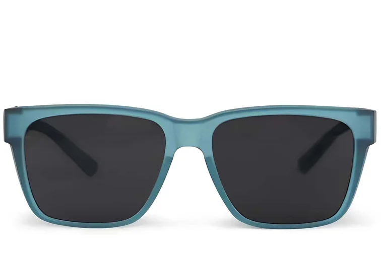 Rectangular Blue Plastic Polarized Driving Glasses #BS2426-0042