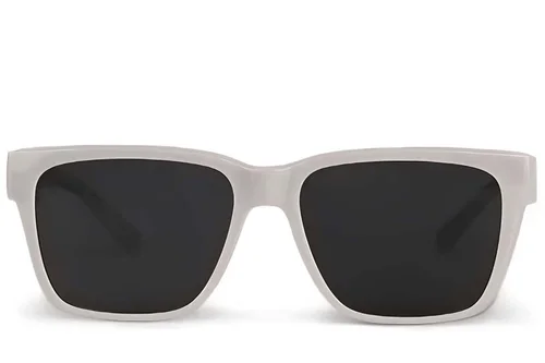 Lunettes de conduite polarisées rectangulaires en plastique gris #BS2426-0046