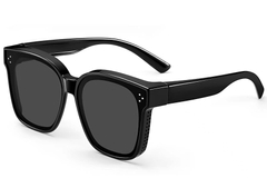 Rectangular Black Plastic Polarized Driving Glasses #BS2426-0047