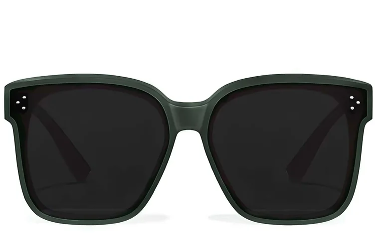 Rectangular Green Plastic Polarized Driving Glasses #BS2426-0048