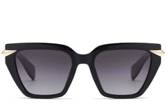 Rectangular Black Plastic Sunglasses #BS2503-0004