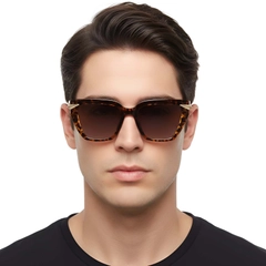 Rectangular Tortoiseshell Plastic Sunglasses #BS2503-0007