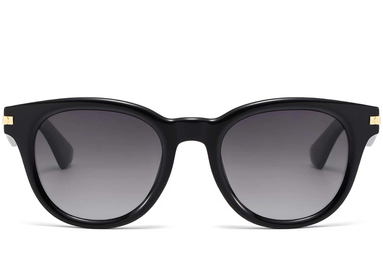 Oval Black Plastic Sunglasses #BS2503-0008
